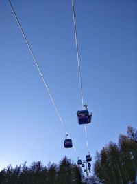 Low angle view of swing against sky