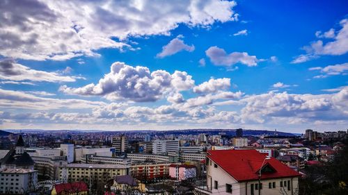 High angle view of city