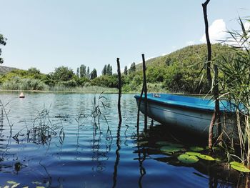 Scenic view of calm lake