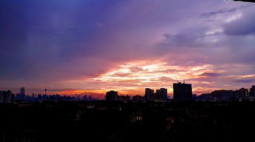 Cityscape at sunset