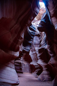 Low angle view of rock formation