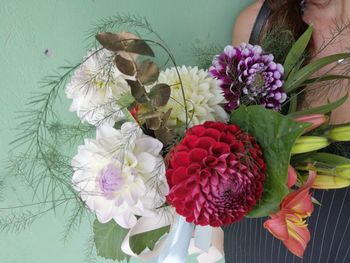 Close-up of pink flowers in vase