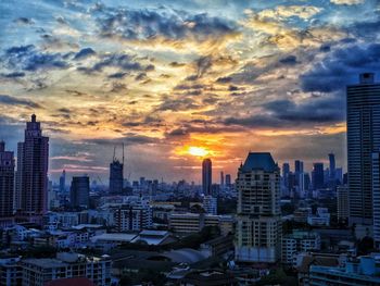 Cityscape at sunset