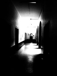 Empty corridor of building