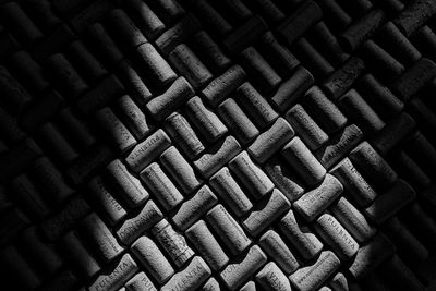 Full frame shot of patterned metal