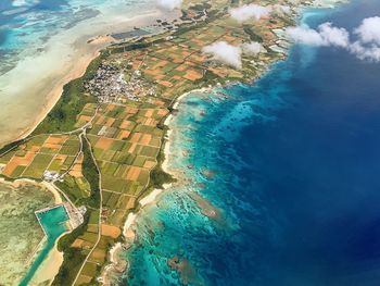 High angle view of beach