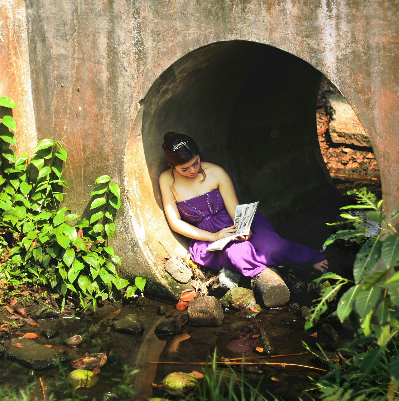 Purple gown