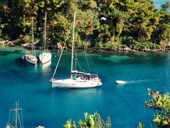 Boats in sea