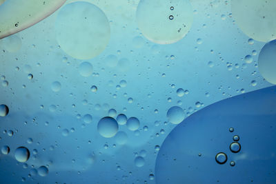 Close-up of water drops on glass