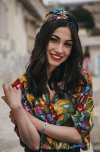 Portrait of a smiling young woman