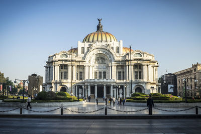 Building in city against clear sky