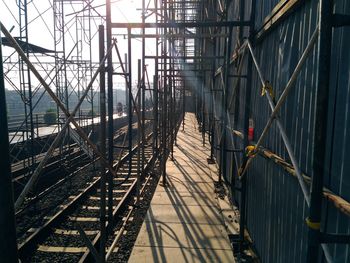 View of bridge along railings