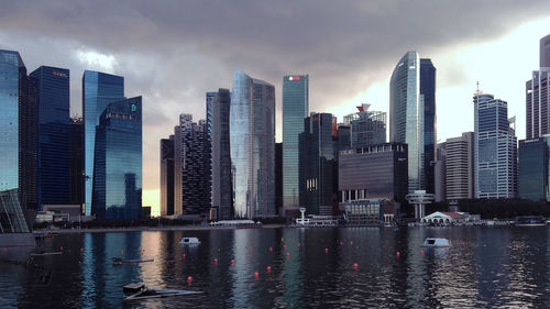 View of skyscrapers in city against sky