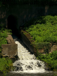 Scenic view of waterfall