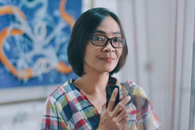 Portrait of young woman