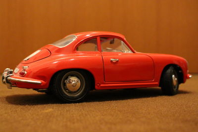 Close-up of toy car