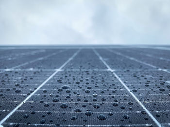 Close-up of water surface against sky