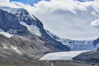 Scenic view of snowcapped mountain against sky