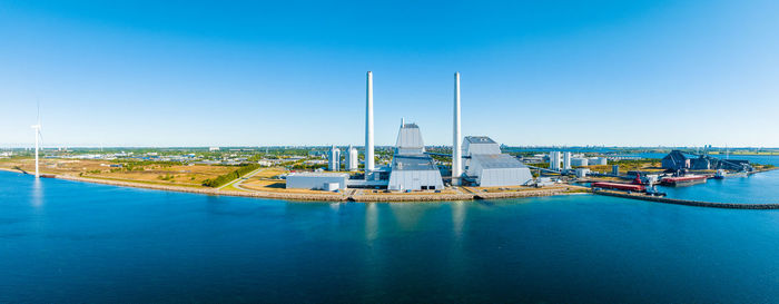 Aerial view of the most beautiful and eco friendly power plants in the world.