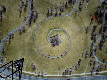 High angle view of people