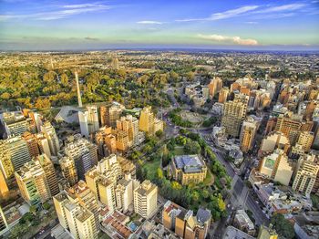 Aerial view of city