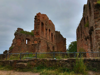 Low angle view of old ruins