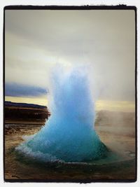 Water splashing on rocks