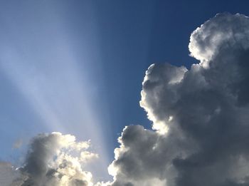 Low angle view of clouds in sky