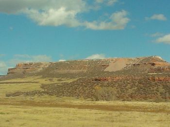 Scenic view of desert against sky