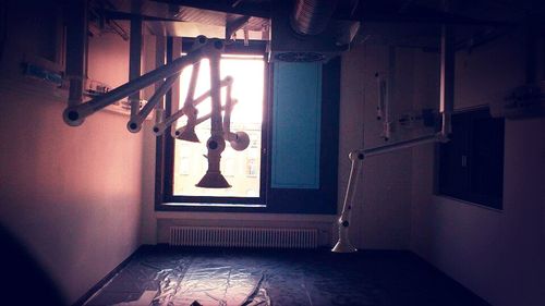 View of illuminated street lights