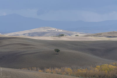 Scenic view of desert against sky