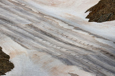 Low angle view of rock formation