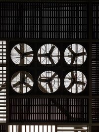 Close-up of window of building