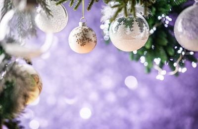 Close-up of christmas decorations