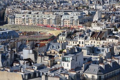 High angle shot of townscape