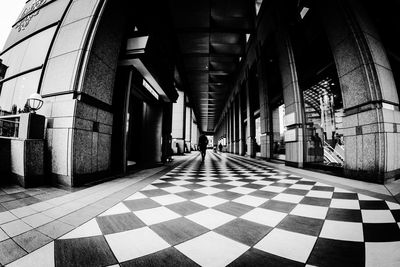 Empty corridor of building