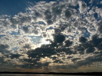 Scenic view of cloudy sky during sunset