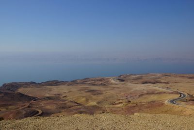 Scenic view of landscape against clear sky