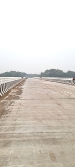 View of dam against clear sky