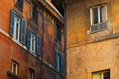 Low angle view of apartment buildings in close proximity