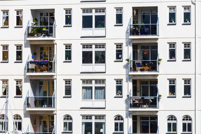 Apartment house with balconies