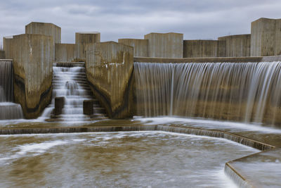 Scenic view of waterfall