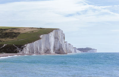 Seven sisters cliff with turquoise water