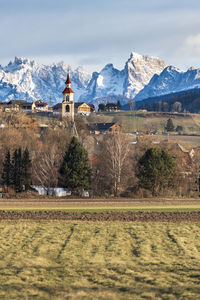 The lost look towards the dolomites. italy