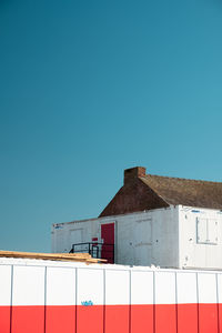 Construction site against blue sky