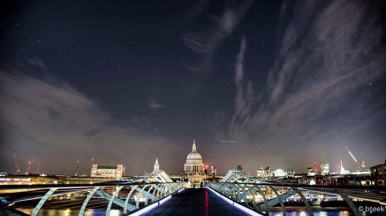 VIEW OF ILLUMINATED CITYSCAPE