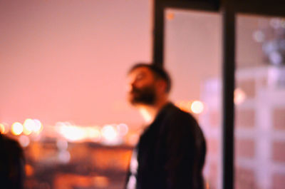 Defocused image of man