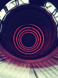 Low angle view of spiral staircase