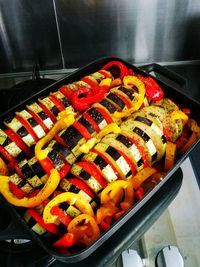 Close-up of food on table