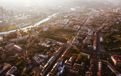 Aerial view of vilnius